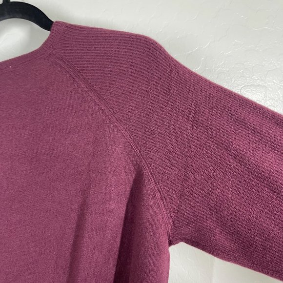 Sweet Romeo Thin Sweater Top Medium Raspberry Ribbed - Picture 7 of 8